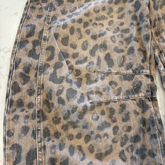 Free People Animal Print Boot Cut Jeans - Picture 7 of 12